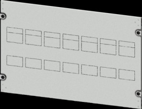Aperture, rectangular, sheet steel, (W x H x D) 800 x 450 x 10 mm, light gray, 8PQ2045-8BA08