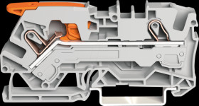 2106-1201 2-conductor through terminal block CAGE CLAMP® 6 mm², gray