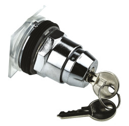 Przełącznik obrotowy kluczykowy 2-pozycyjny wycięcie: 30mm Zatrzask IP66 Schneider Electric przycisków: 2 klucz: 455