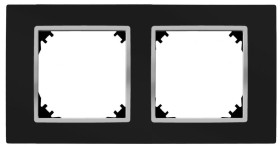 SANTRA ramka podwójna czarny/chrom 4172-46