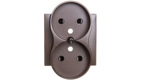 Simon 54 Pokrywa Gniazda Podwójnego Z Przesłonami Brąz Mat Z/U Do Ramek...