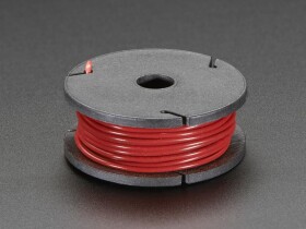 Adafruit Stranded-Core Wire Spool - 25ft - 22AWG - Red