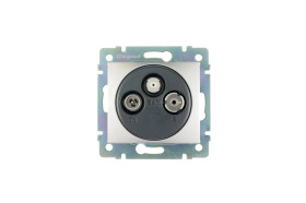 VALENA Gniazdo antenowe RTV/SAT końcowe aluminium 770136