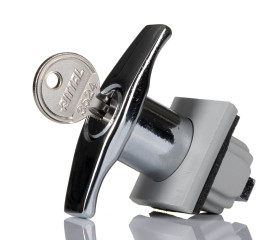 Uchwyt z zamkiem Cynk odlewany Rittal Srebrny