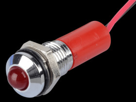 Q8P3CXXR24E Indicator LED, 24 V DC, 8 mm, wired, red/BrC