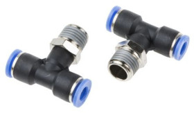 Adapter gwintowany teowy typu gwint – rura, 10 barów