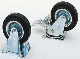 Koło samonastawne średnica kabla 250mm Płyta Guitel Hervieu 250kg wysokość całkowita 300mm