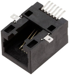 encitech RJJU-66-141-E3H-008 złącze żeńskie do wbudowania poziomego RJ12 encitech RJJU-66-141-E3H-008 3253-0006-02 złącz