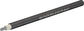 Polyolefine-photovoltaic cable, halogen free, Cableline, 4.0 mm², 52 x 0.3 mm, black, outer Ø 5.4 mm, 62.7431-91021