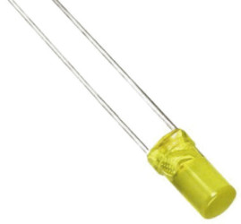 LED, THT, Żółty, 2-Pin, 2,5 V, 130°, Kingbright, Cylindrical