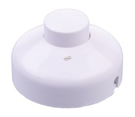 PRZEŁĄCZNIK PRZELOTOWY NOŻNY BIAŁY 1A/250V