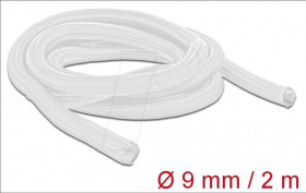 20697 Braided Sleeving self-closing 2 m x 9 mm white