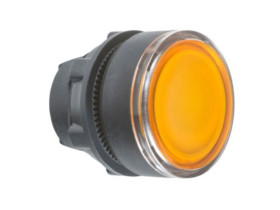 Główka przycisku płaskiego z samopowrotem żarówka BA9s pomarańczowa plastikowa ZB5AW35 SCHNEIDER ELECTRIC