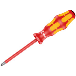 Wera 05100015001 Kraftform Plus 165i VDE Ins S/Driver Pozidriv Tip PZ1x80mm
