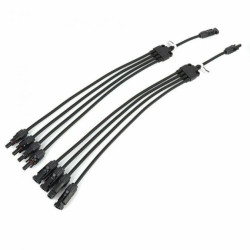 Rozgałęźnik złącza fotowoltaicznego MC4 - poczwórny równoległy + - MC4-RR-ZK-4