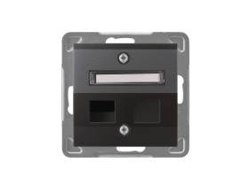 IMPRESJA Obudowa gniazda pojedyncze typu Keystone skośna antracyt GPK-1YS/p/50 OSPEL