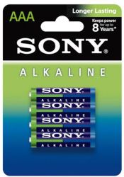 Bateria alkaliczna SONY LR03 AAA 1,5V Blue Alkaline; blister; 4 szt.