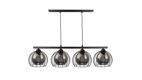 Lampa Wisząca Nowoczesna 4Xe27 Stigma Black Long