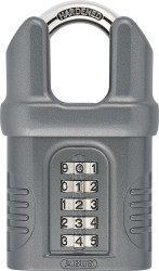 Kłódka średnica szekli: 8mm ABUS Kłódka szyfrowa W budynkach, na zewnątrz cynkowa Czarny
