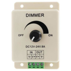 12-24V 8A DC PWM Voltage Controller - LED Strip Dimmer