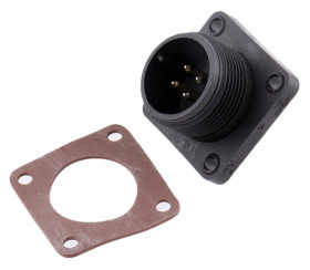 Złącze 4-pinowe Żeński Hirschmann Męski Montaż na panelu MIL-DTL-5015