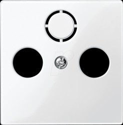 296719 Central plate for antenna sockets, pw, System M