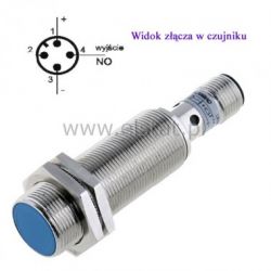 Czujnik indukcyjny LR18XBF08DPOY-E2; PNP, NO, M12