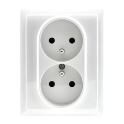 VENA Gniazdo podwójne z uziemieniem kompletne 2x2P+Z 16A 250V 510236