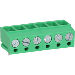 TruConnect 213982 5mm Standard Profile 90 Degree 6 Way Terminal Block