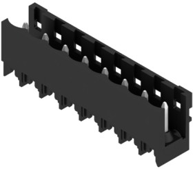 Pin header, 8 pole, pitch 5 mm, straight, black, 1796540000