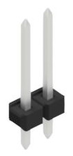 Pin header, 2 pole, pitch 2.54 mm, straight, black, 10058395
