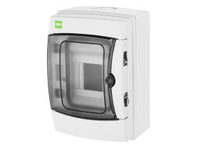 Rozdzielnica hermetyczna natynkowa 4 modułowa 1x4M drzwi transparentne IP65 GALANT PLUS RN N+PE 1601-01 ELEKTRO-PLAST NASIELSK