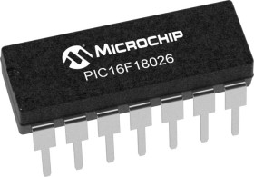 Mikrokontroler Microchip PIC16 PDIP 14-pinowy Montaż na płytce drukowanej PIC16 28 KB 8bit 64MHz Flash