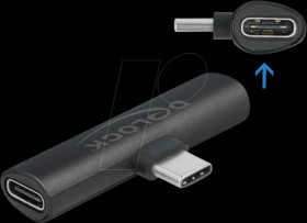 64114 Adapter USB Type-C to 2 x USB Type-C PD black