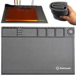 Mata serwisowa silikonowa do lutowania szara 460x310mm