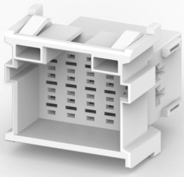 Plug, unequipped, 15 pole, straight, 3 rows, natural, 2-967628-1