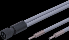 E20492, Through-beam sensor, Sensing head diameterinfrared light, Lens type standard, (28 x 21)...(