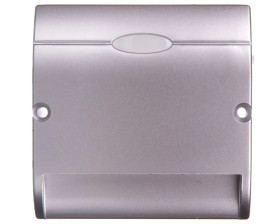 Simon Basic Łącznik hotelowy pojedynczy z podświetleniem 10A 250V srebrny mat BMWH1.02/43