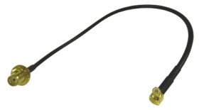 Kabel koncentryczny złącze A SMA złacze B MCX długość 200mm Z zakończeniem