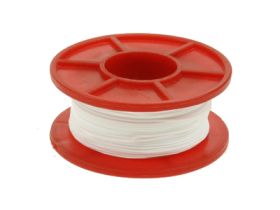 Przewód; montażowy; Kynar 50m; 1 żyła; drut; Cu; srebrzony; 0,25mm; biały; PVDF; kynar; max +135°C; 300V; szpula 50m; Weiyang; R