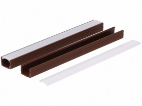 Profil led PCV Line 16x11 2m brązowy ML