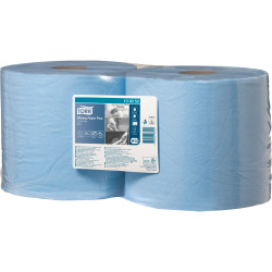 Tork 130052 Wiping Paper Plus Combi Roll - Blue - 2 Rolls of 750 Sheets 255m