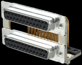 164A19939X D-SUB, dual port, socket-socket, 2x 25-pin