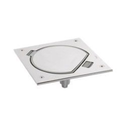 Simon Connect Wkład z pokrywą, z gn.+ RJ45 kat.6 UTP z blokadą stal nierdz. KSE26USEC/23/72