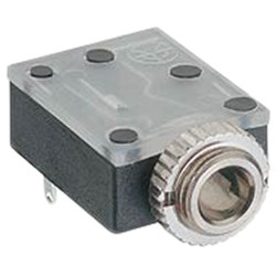 Złącze Jack 3,5 mm Żeński Stereo Montaż na płytce drukowanej Czarny 34 V AC/DC 1A