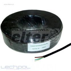 Przewód telefoniczny KP4 4C czarny