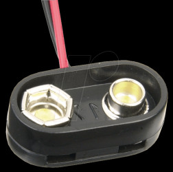 Battery clip for 9-volt block, high quality, T-shape