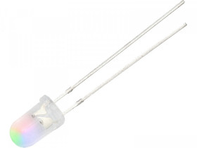 Dioda LED 3mm RGB wolno zmieniająca 3 kolory