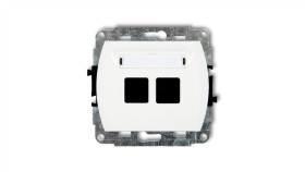 Trend Mechanizm Gniazda Komputerowego Podwójnego Bez Modułu Biały Gm-2P...