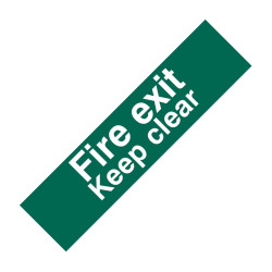 Scan 5206 Fire Exit Keep Clear Text Only - PVC 200 x 50mm